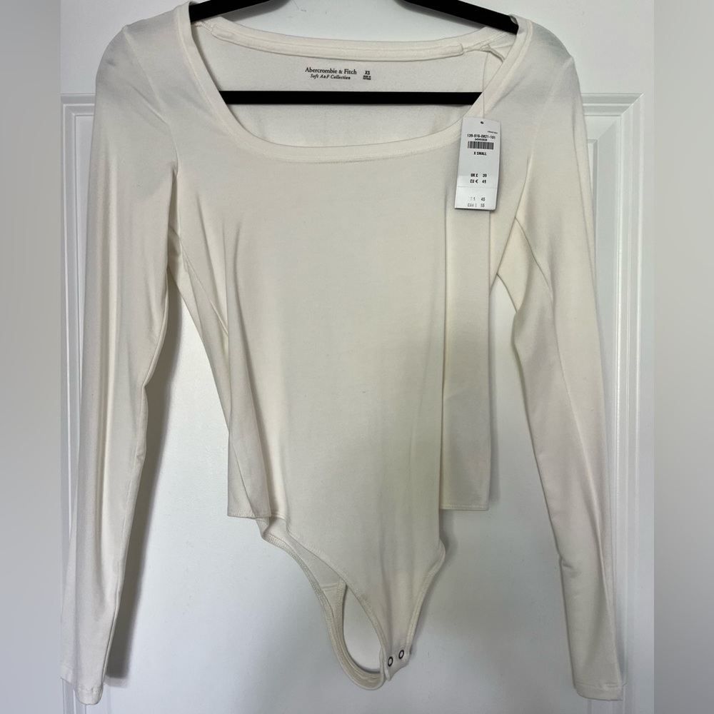Abercrombie Cream Bodysuit Long Sleeve Size XS